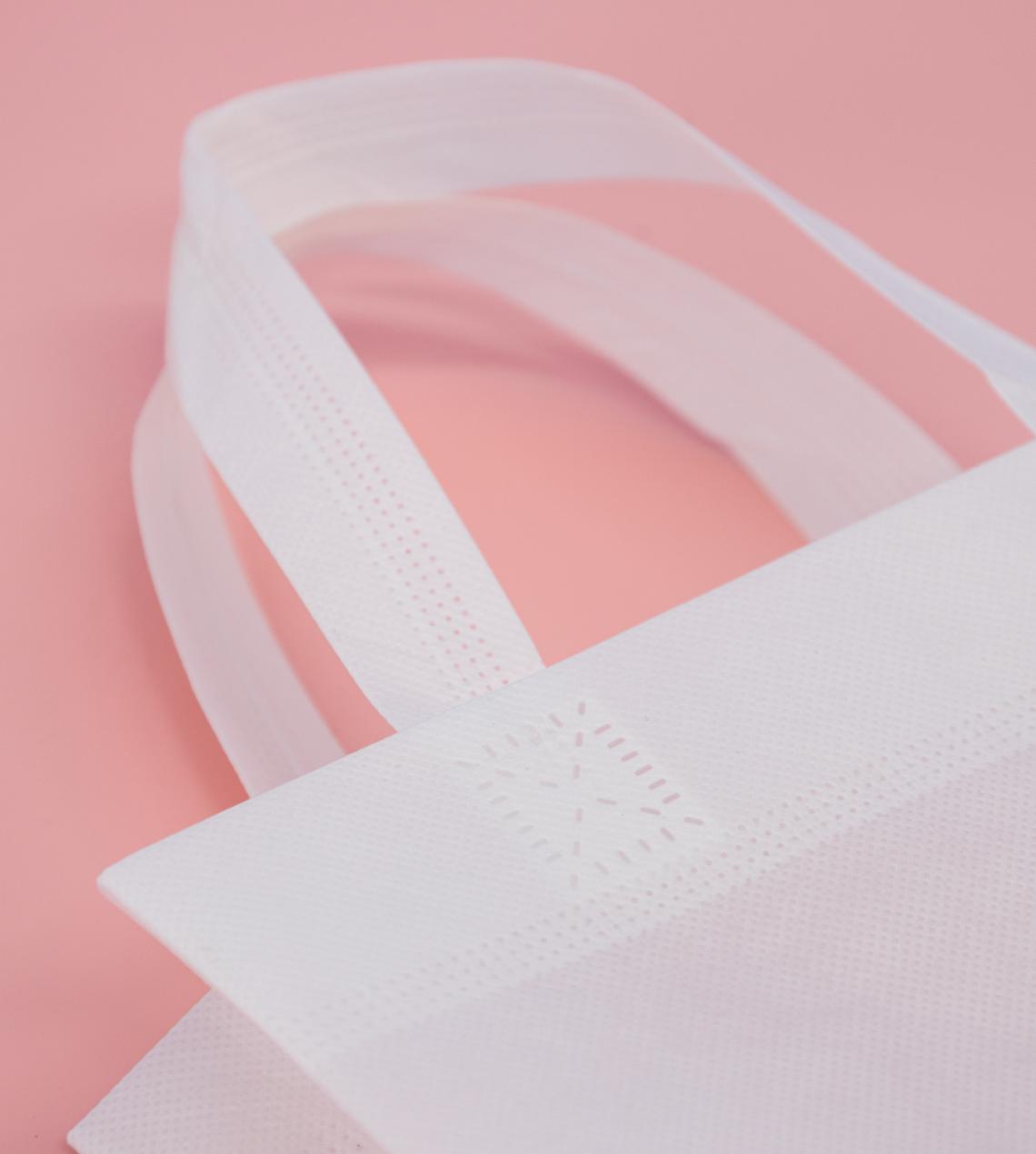 Bolsas de tela reciclada blancas