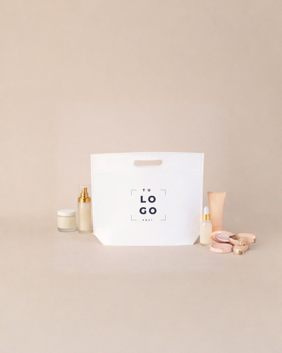 Bolsas de tela con asas en forma de troquel impresas