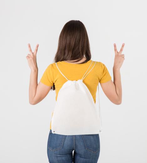 Mochila de cuerdas blanca 36x42 Mochila de cuerdas blanca 36x42