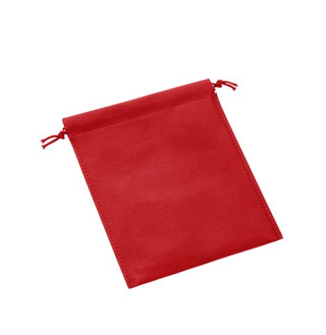 Sacos de tela reciclada medianos de color rojo