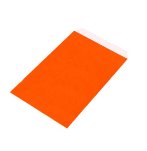 Sobres de papel con cierre solapa de color naranja