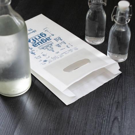 Bolsas de papel blancas con logo
