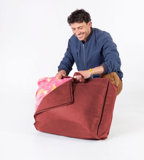 Bolsa para guardar edredón con cierre cremallera 55x45x15