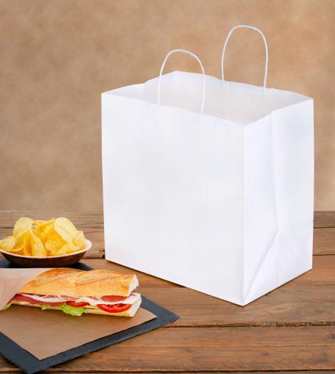 Bolsas de papel reciclado take away 32x32x20