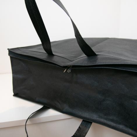 Bolsa con asas para meter edredón negro 88x55x35