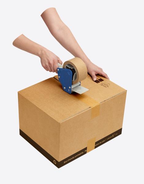 Cajas para envíos montaje fácil 31x22x16 Material Compostable. Made In Spain