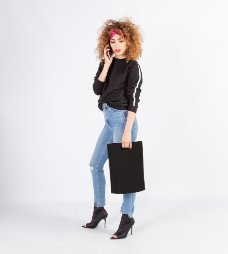 Venta de bolsas negras con asas de troquel