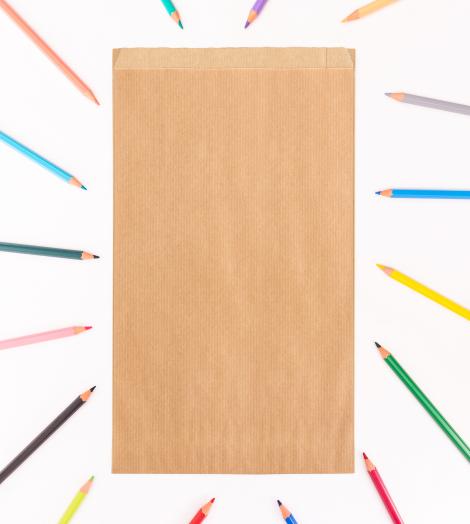 Sobres de papel kraft 50 gr con fuelle 19x35x6 Papel ecológico. Made In Spain