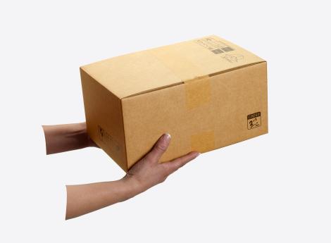 Cajas de cartón con tapa Cajas de cartón de tamaño mediano de color kraft