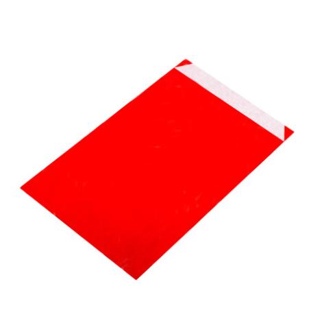 Sobres de papel grandes con fuelle de color rojo
