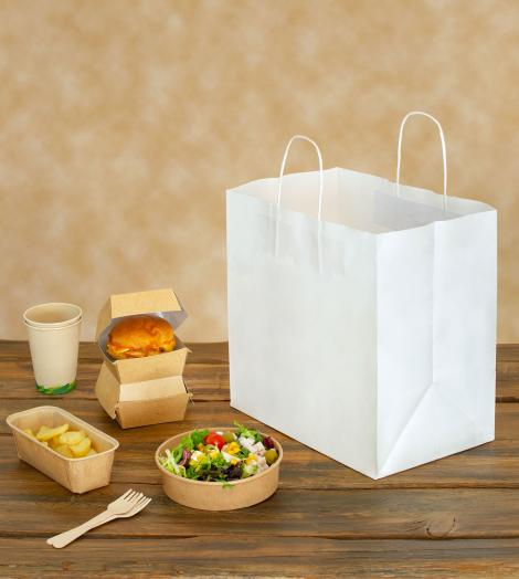 Bolsas de papel reciclado take away 32x32x20