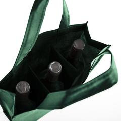 Bolsas de tela para tres botellas 27x30x9 Tejido reciclado
