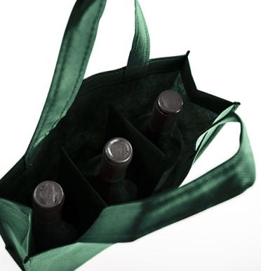Bolsas de tela para tres botellas 27x30x9 Bolsas de tela para tres botellas 27x30x9
