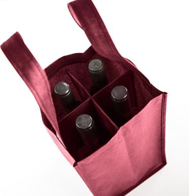 Bolsas para cuatro botellas 18x30x18
