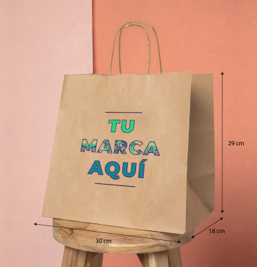 Bolsas papel kraft baratas 30x29x18