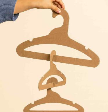 Perchas de cartón reciclado 30x16,6