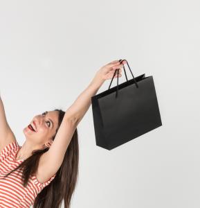 Bolsas de lujo satinadas 30x25x10