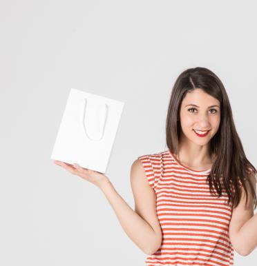 Bolsas de lujo satinadas 18x25x9