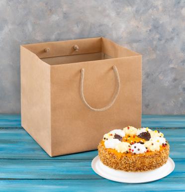 Bolsas kraft para pastelerías 28x26x28 |Fabricadas por personas con discapacidad intelectual