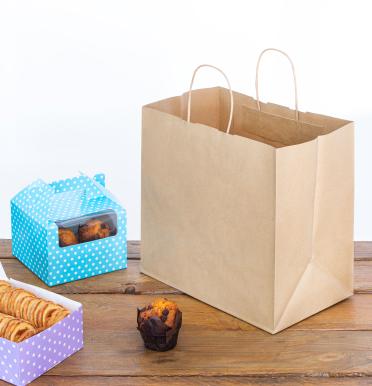 Bolsas de papel reciclado take away 32x32x20