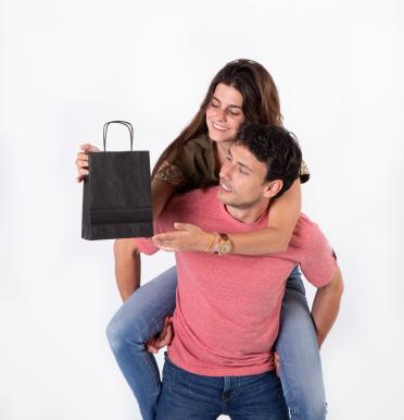 Bolsas de papel ecológico de colores 18x24x8 Bolsas de papel ecológico de colores 18x24x8