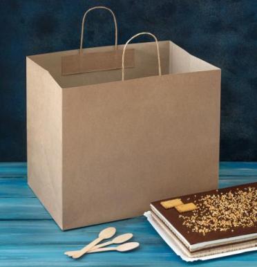 Bolsas de papel para pastelerías 38x32x29 | Fabricadas por personas con discapacidad intelectual