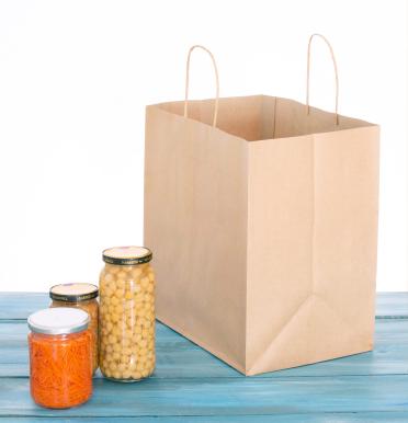 Bolsas papel 120 g kraft take away 32x32x20