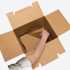 Cajas para envíos montaje fácil 20x20x10. Material compostable