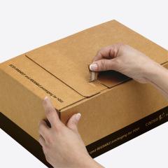 Cajas con cierre autoadhesivo 40x30x12. Material compostable