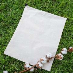 Sacos de algodón orgánico con cierre por dos lados 150 g 40x50. Fabricados por mujeres en riesgo de exclusión social