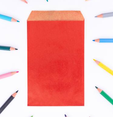 Sobres kraft de colores 50 g 10x18