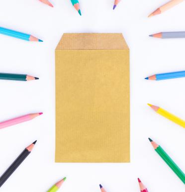 Sobres kraft de colores 50 g 8x15