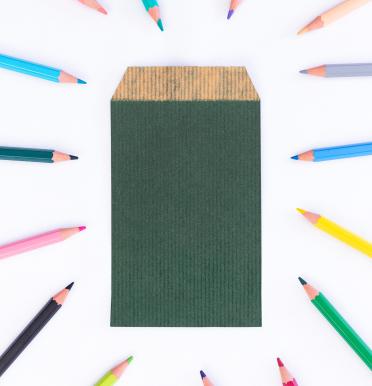 Sobres kraft de colores 50 g 8x15