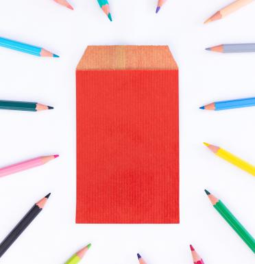 Sobres kraft de colores 50 g 8x15