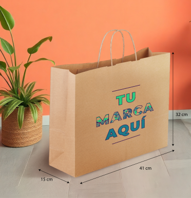 Bolsas papel kraft baratas 41x32x15