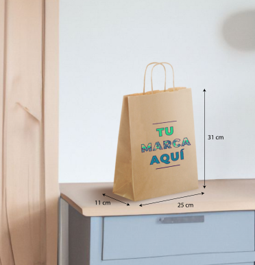 Bolsas papel kraft baratas 25x31x11