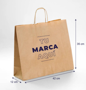 Bolsas de papel kraft baratas 42x35x12