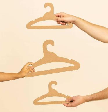 Perchas de cartón reciclado 42,5x3,6