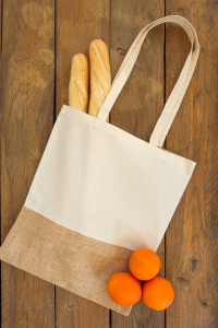 Bolsas de algodón orgánico y yute 36x41