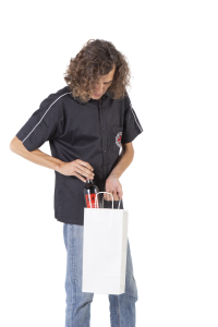 Bolsas blancas para botellas 18x39x8
