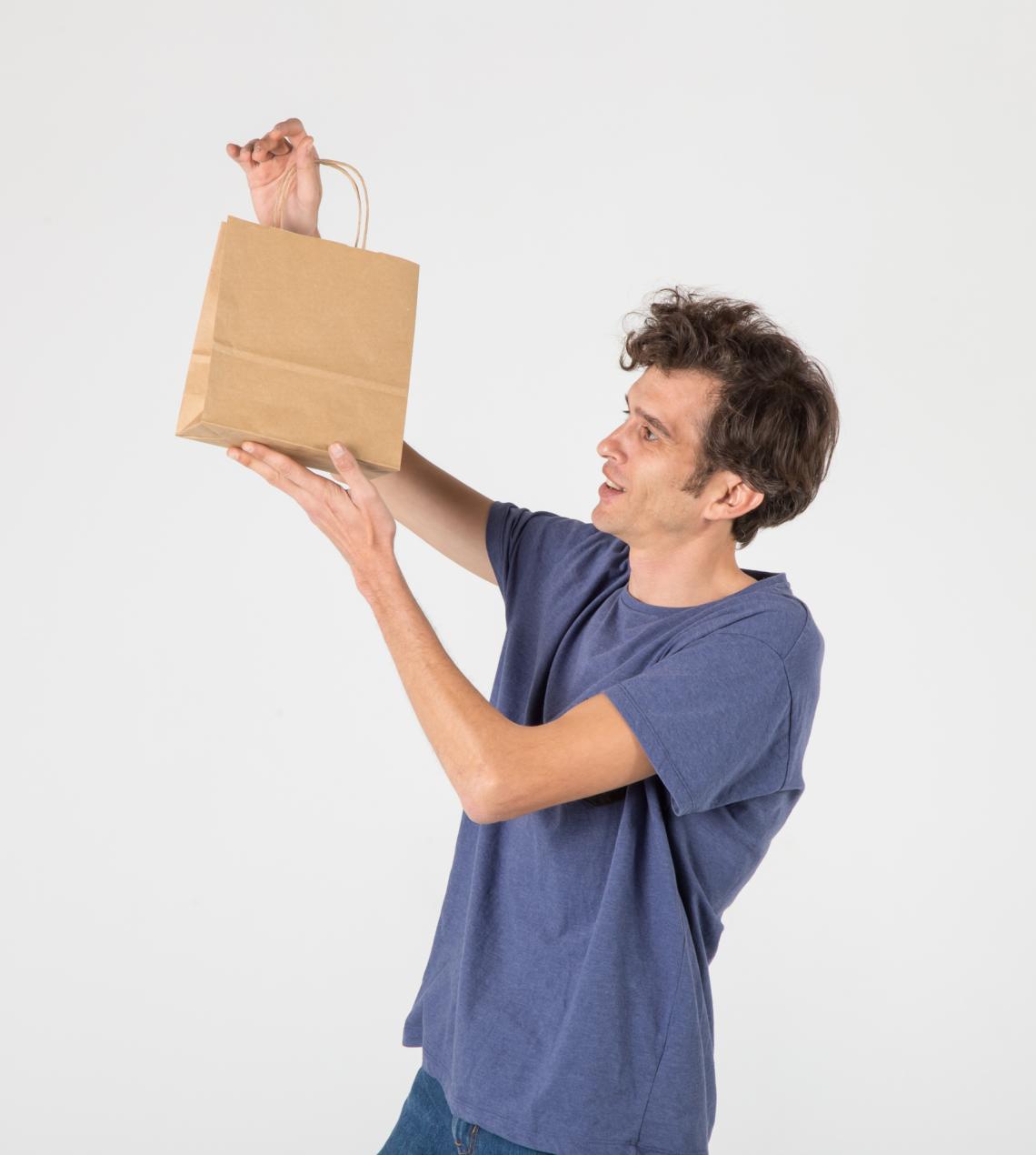 Bolsas con asas rizadas pequeñas