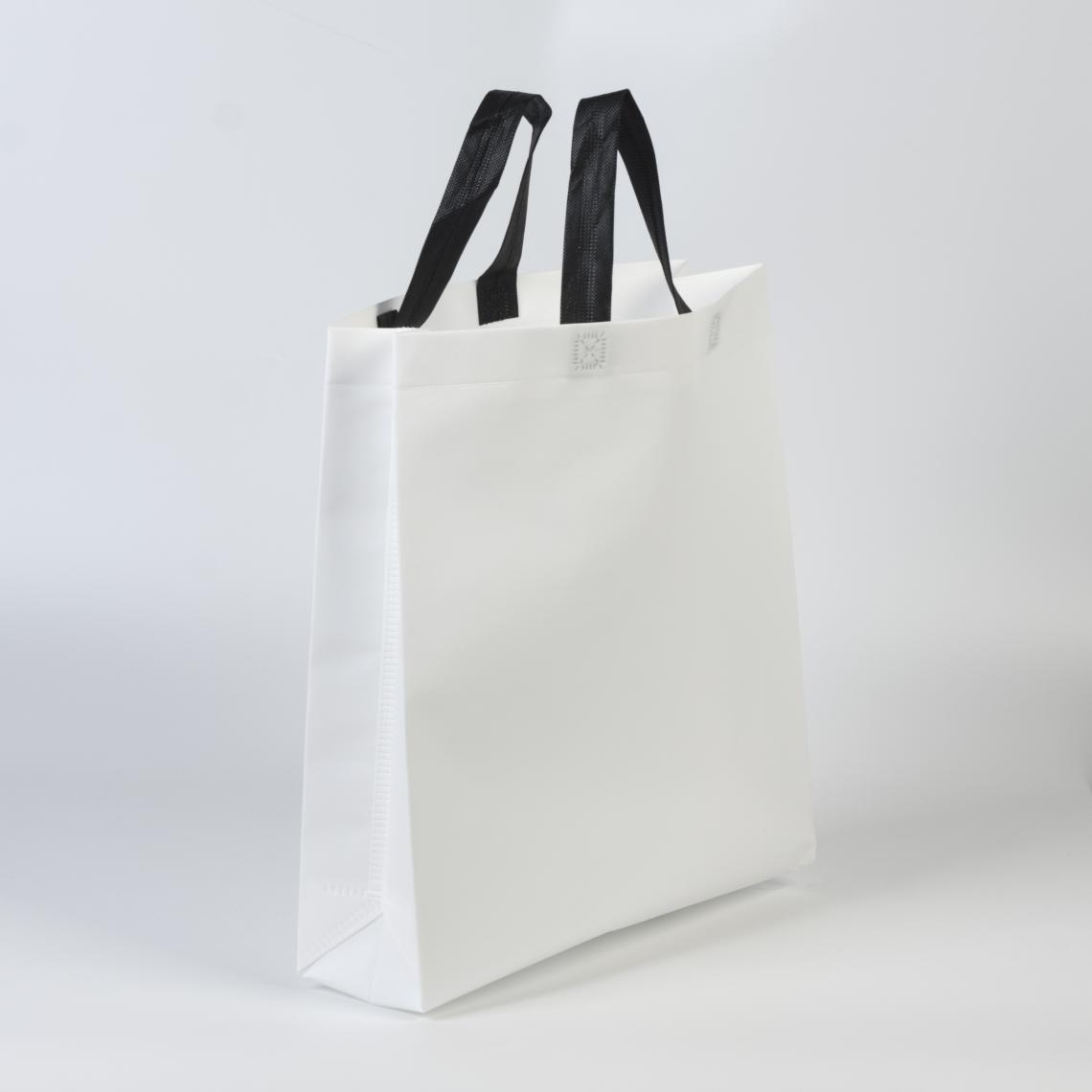Bolsa de tela laminada con asas 38x40x10