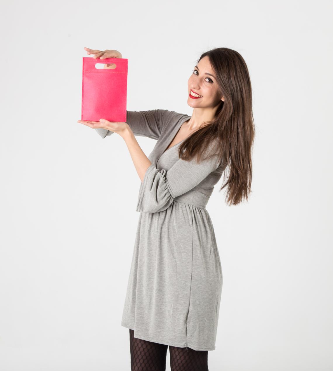 Bolsas de tela pequeñas de color fucsia