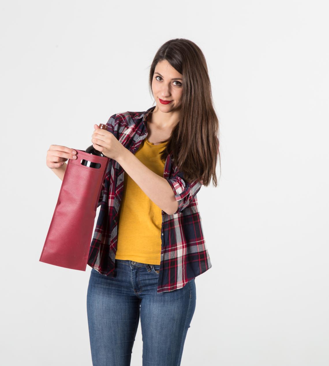 Bolsas de tejido para botellas 17x40x10