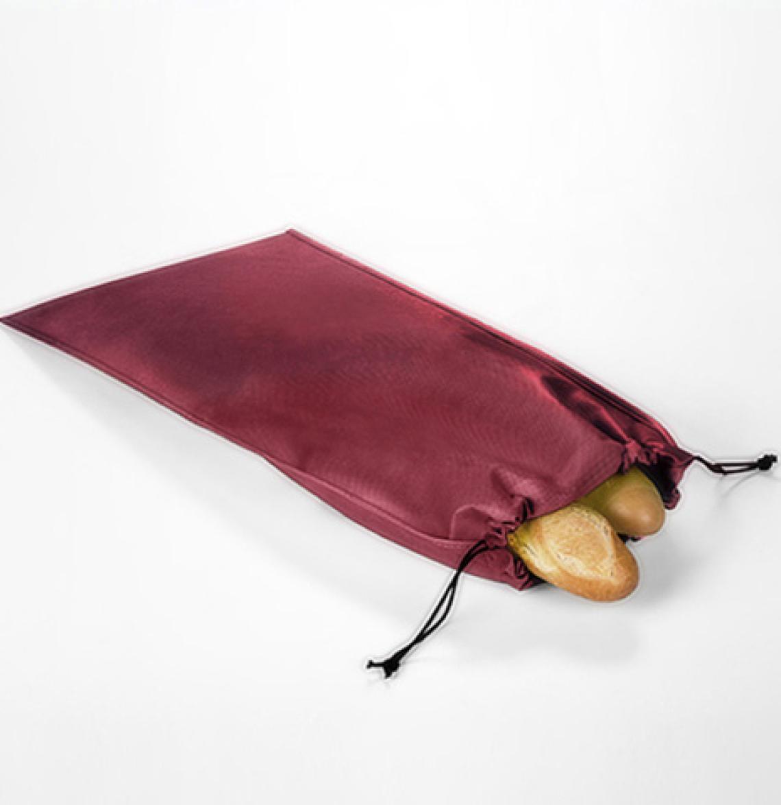 Sacos de tela con cierre de cordones con dos barras de pan en su interior