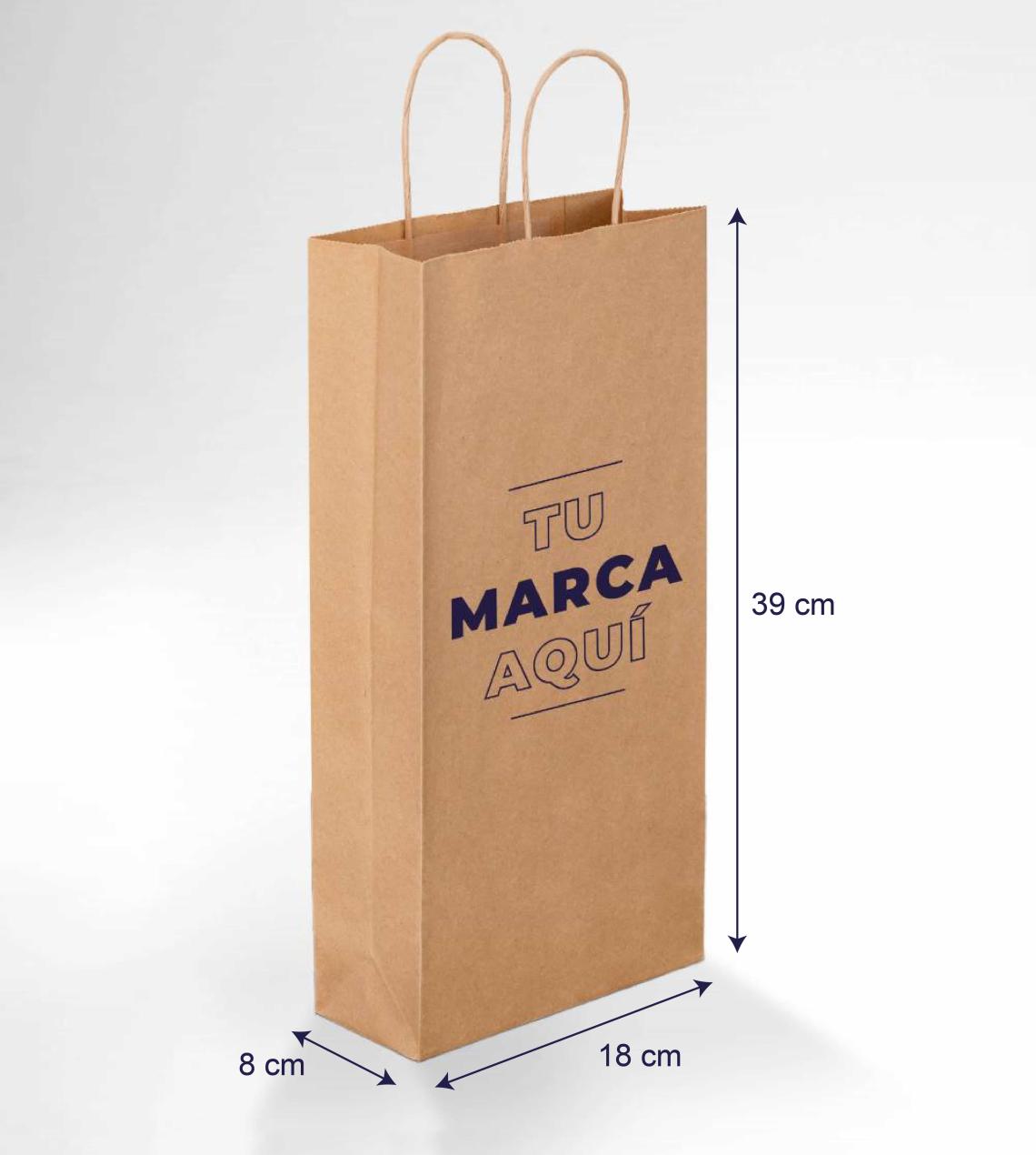 Bolsas habana baratas para 2 botellas 18x39x8