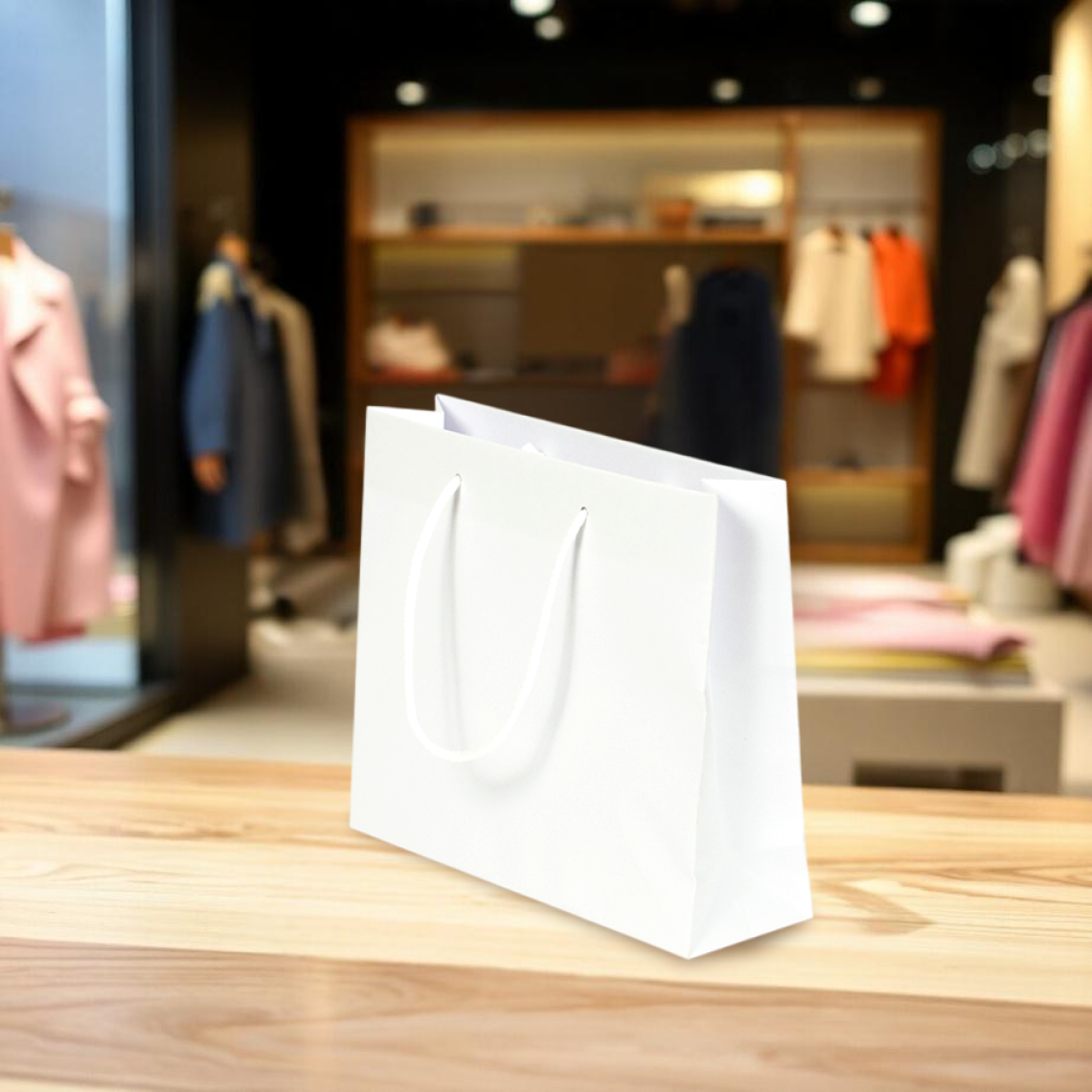 Bolsas de papel de lujo estucado mate 32x27x10 Bolsas de papel de lujo estucado mate 32x27x10