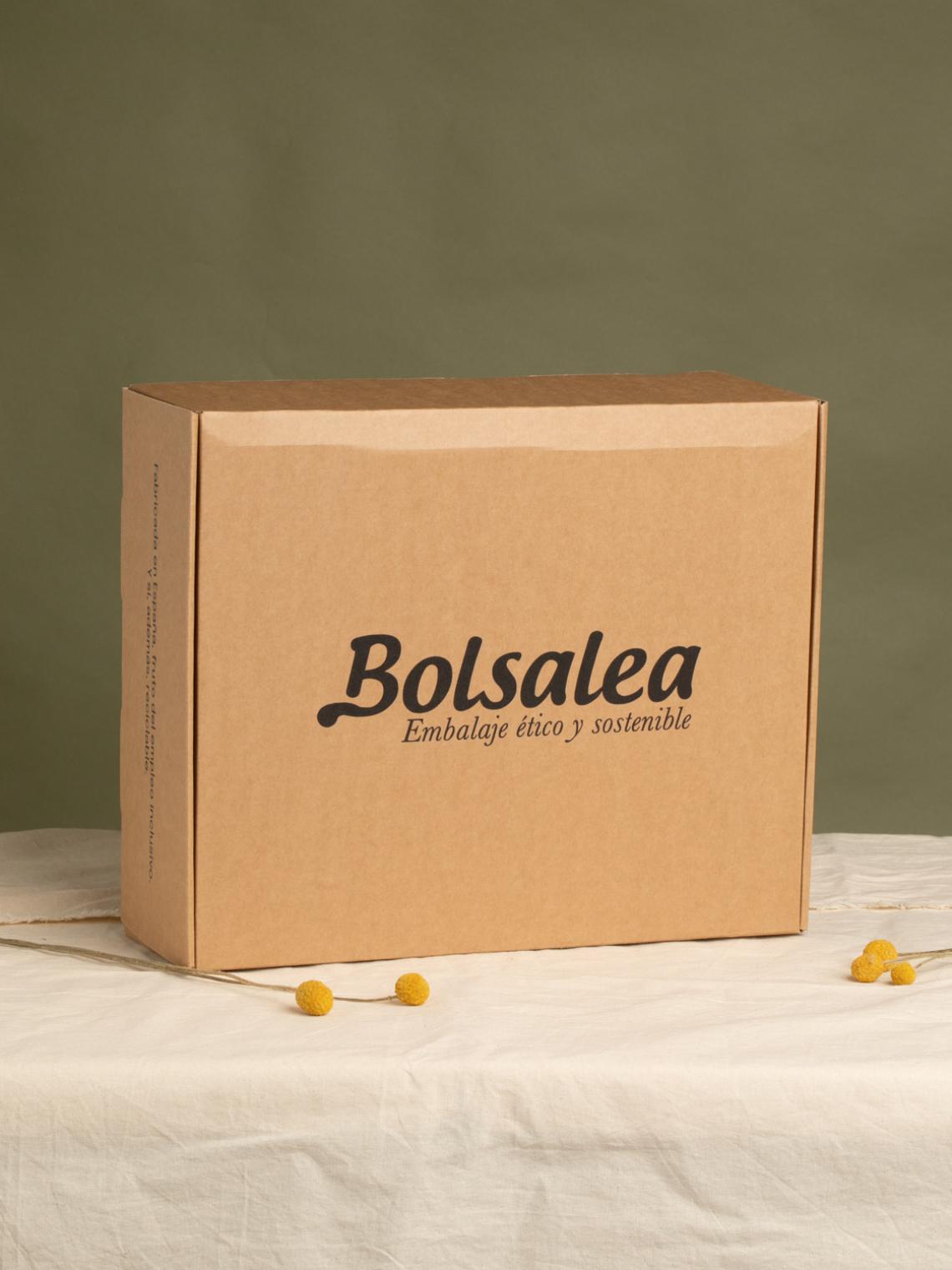 Cajas de cartón reciclado con separador para ecommerce 41x34x15 | Fabricadas por personas con discapacidad intelectual