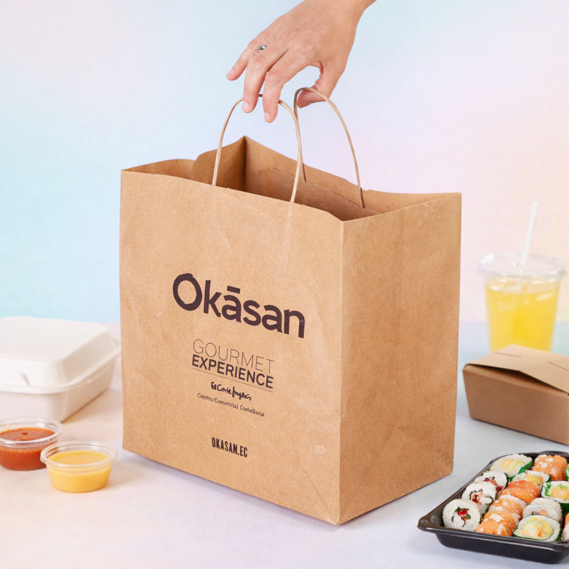 Bolsas de papel para llevar comida impresas