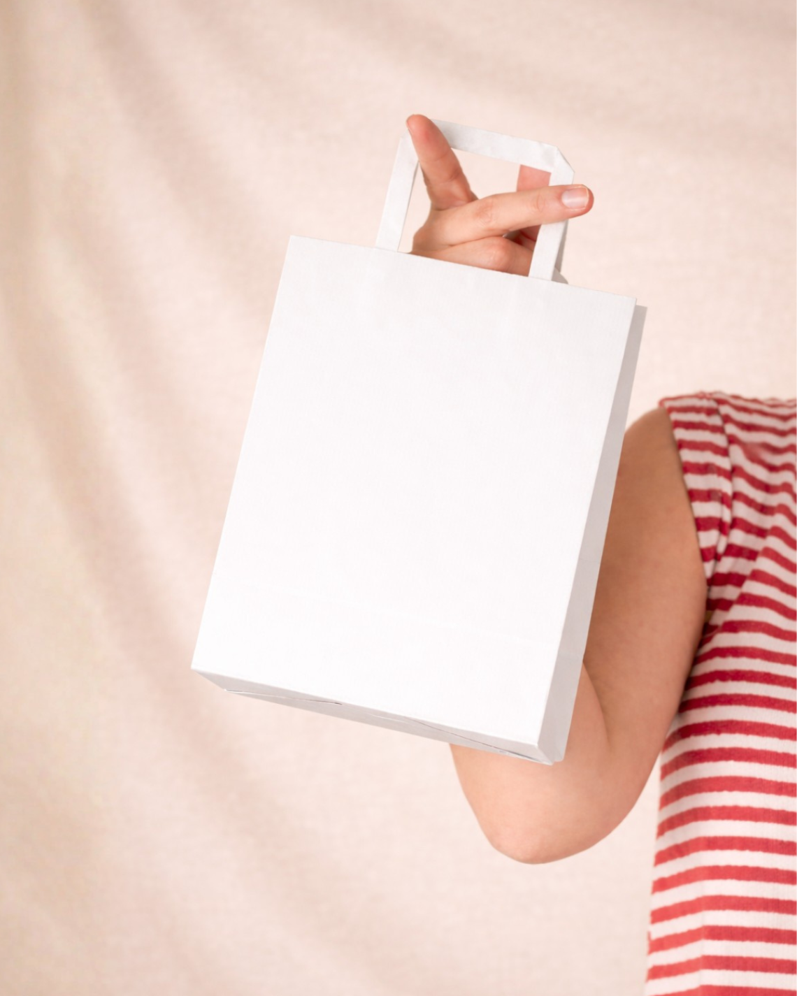 Bolsas de papel con asas planas 18x24x8